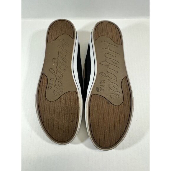 Tommy Hilfiger mens size 10.5 black Canvas Boat Shoes - Picture 9 of 16
